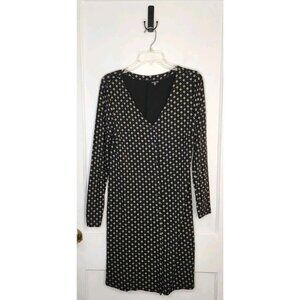 Size Small Garnet Hill Phoebe Button-Front Knit Dress Geometric Pockets